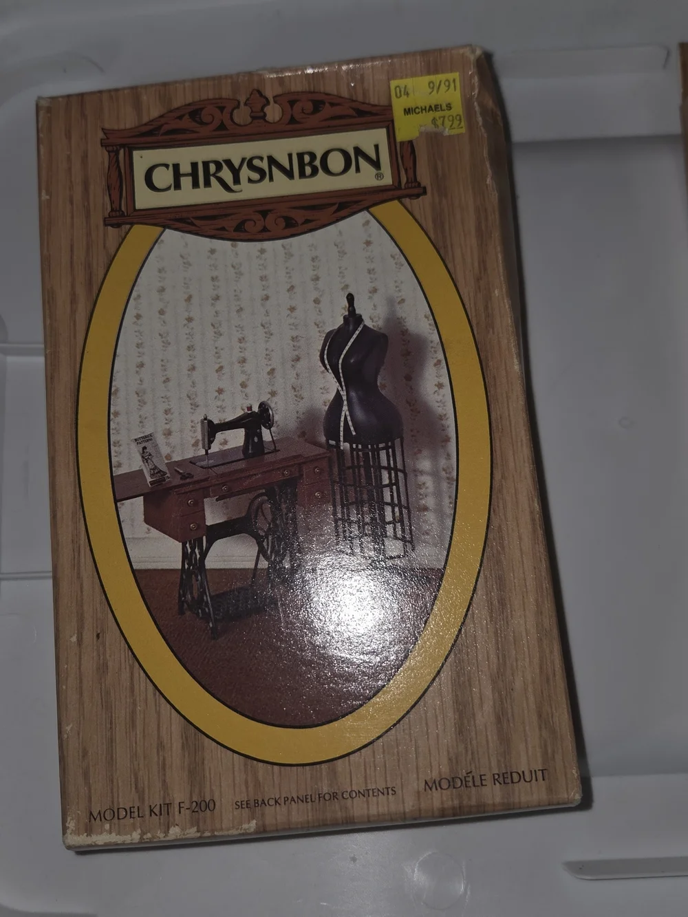 vintage Chrysnbon Treadle Sewing Machine & Dress Form Kit (Model F-200)